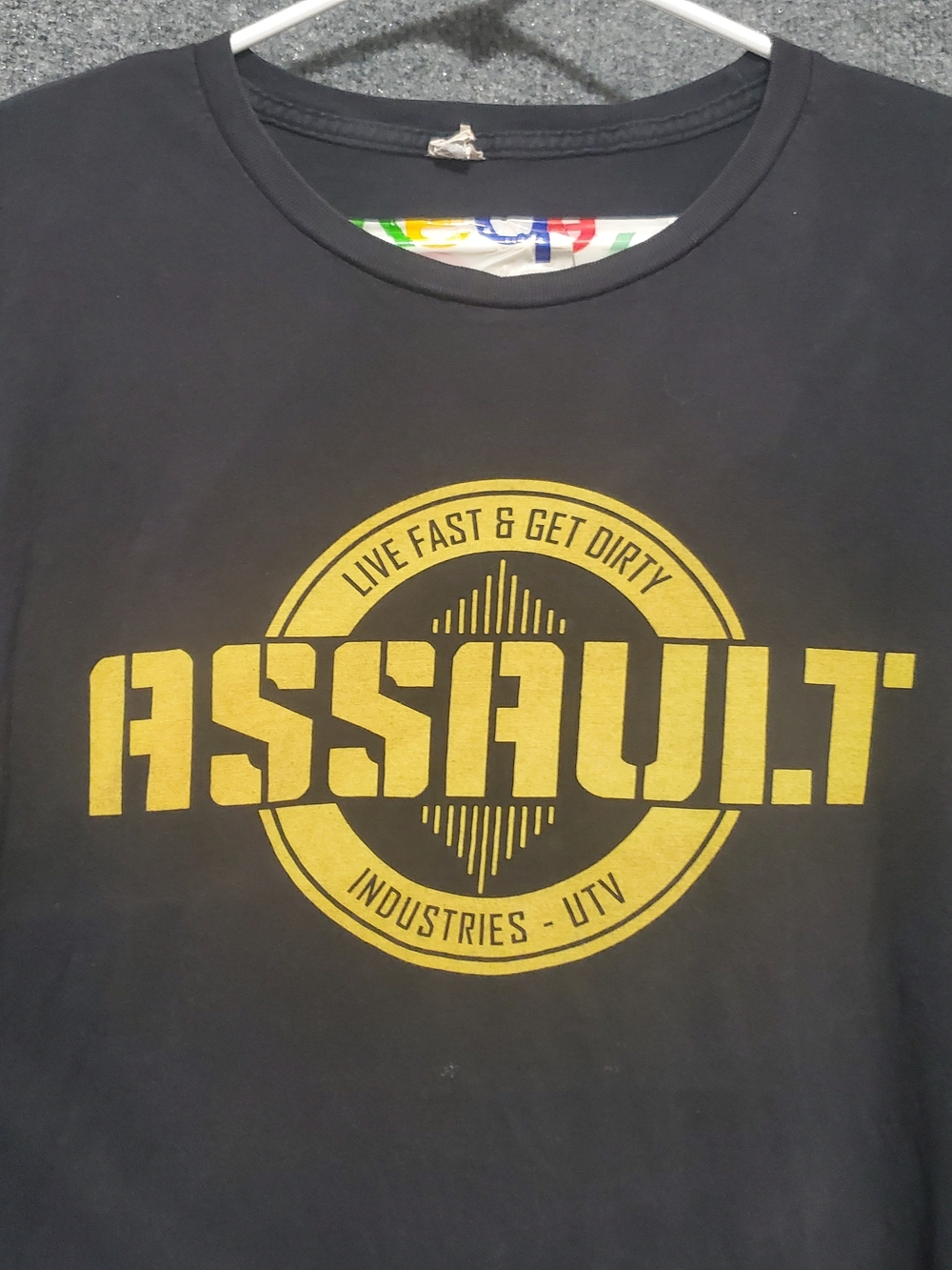 Y2K Assault Industries Live Fast Get Dirty Shirt Mens XL Biker Military Moto ATV